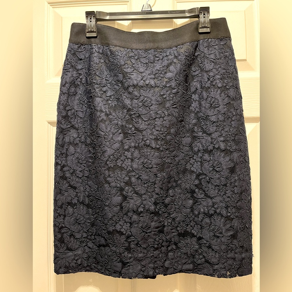 Gorgeous Lace Overlay No. 2 Pencil Skirt from J. Crew in Size 6